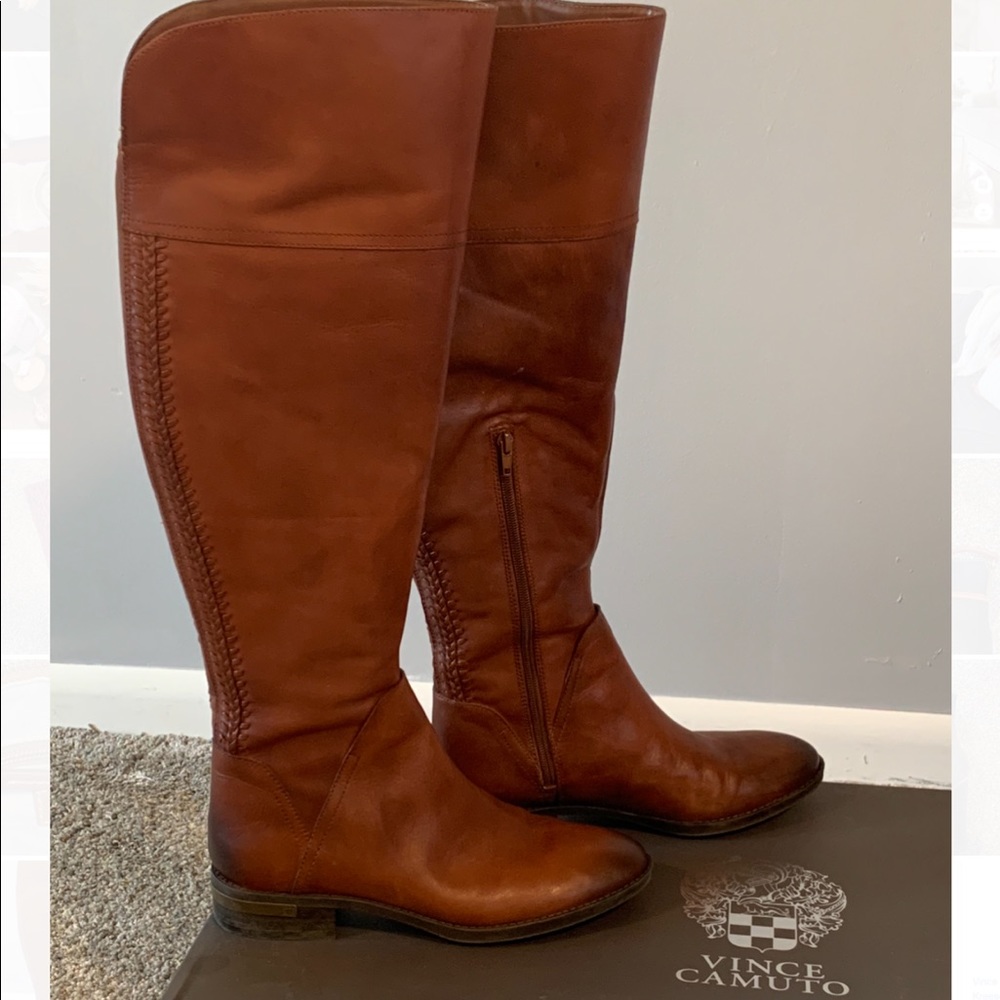 Vince Camuto Riding Boots in Gingerbread - SIZE 8